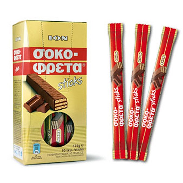Σοκοφρέτα ΙΟΝ sticks 10x12.5 gr