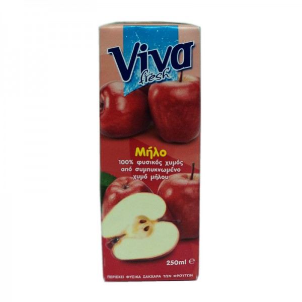 Φυσικός χυμός μήλο VIVA 250 ml