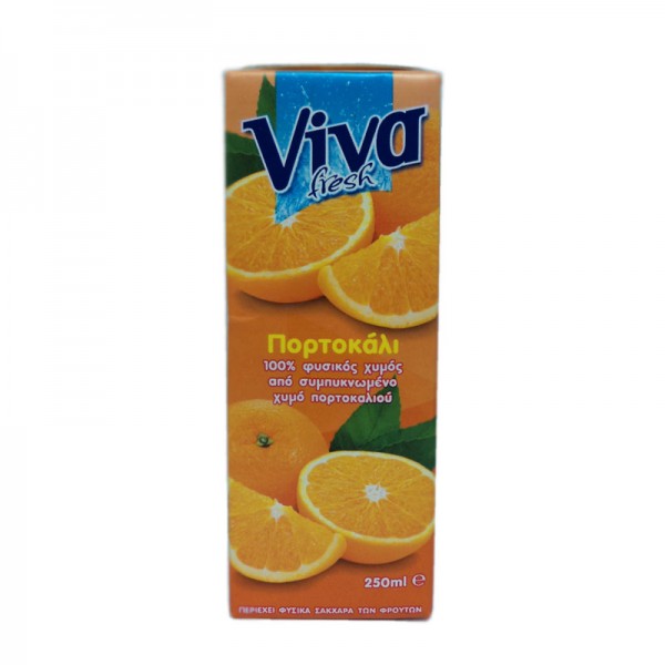 Φυσικός χυμός πορτοκάλι VIVA 250 ml