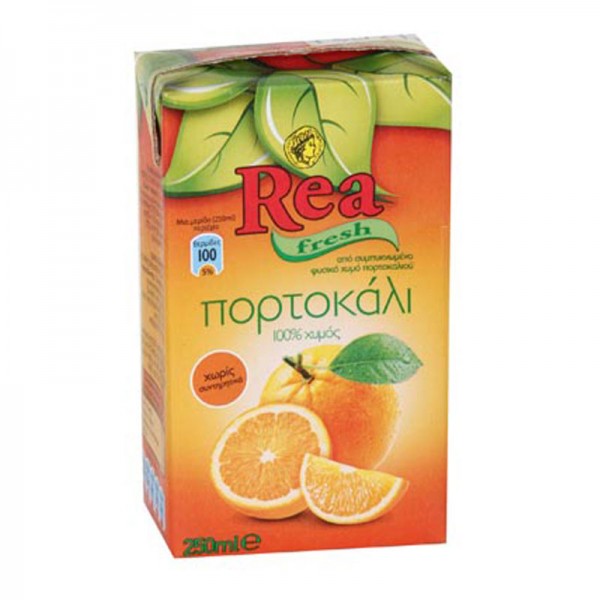 Φυσικός χυμός πορτοκάλι ΡΕΑ 0,25 lt