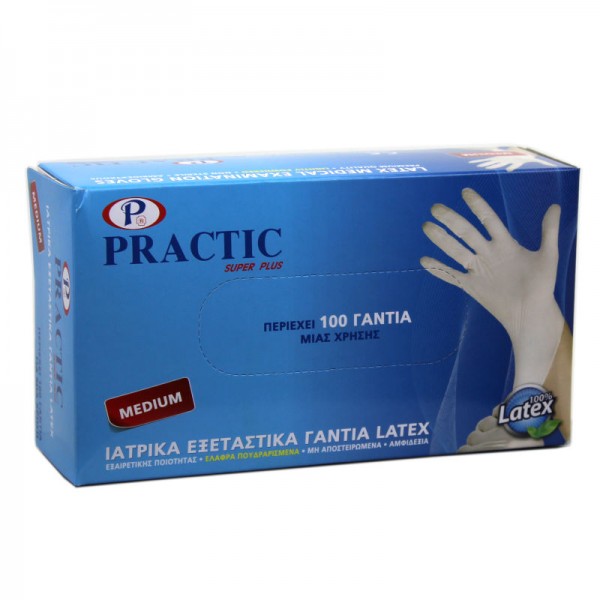 Γάντια Latex Practic Μedium 100τμχ