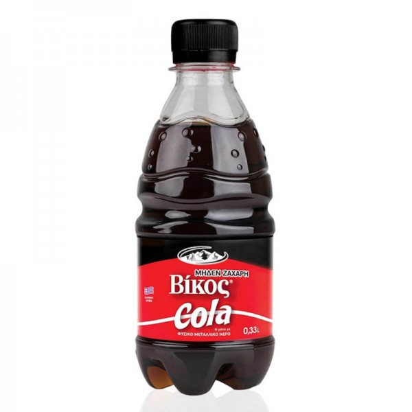 Αναψυκτικό Cola Zero Sugar Βίκος 330ml