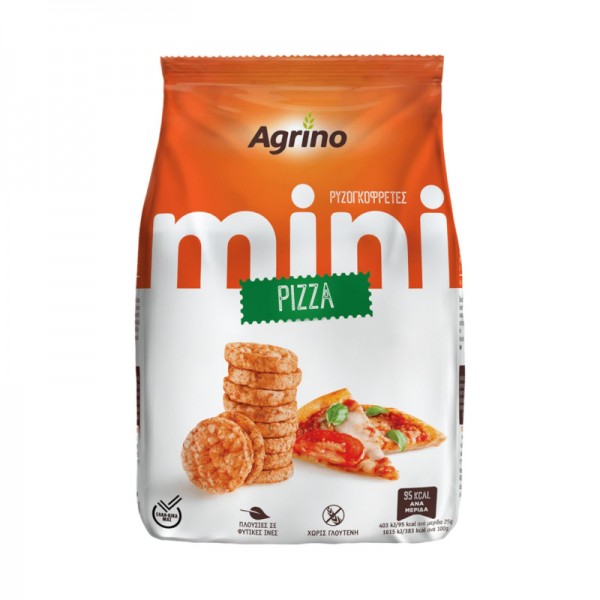 Mini Ρυζογκοφρέτες Pizza Agrino 50gr