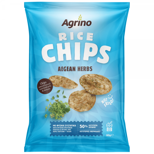 Chips Ρυζιού Aegean Herbs Agrino 60gr