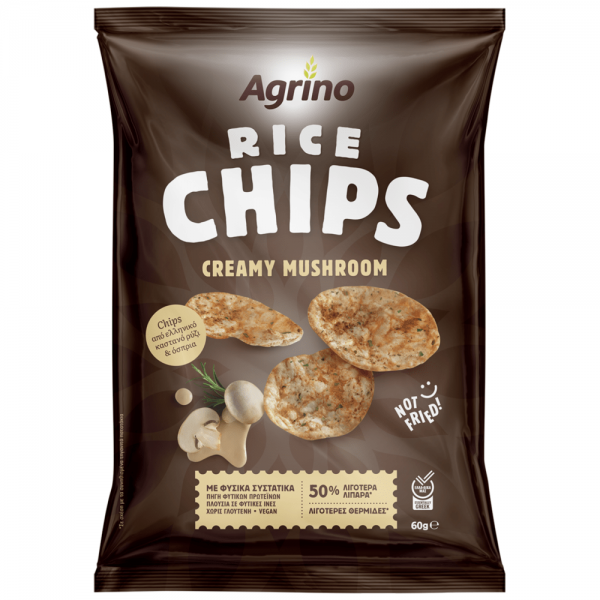 Chips Ρυζιού Με Μανιτάρια Agrino 60gr