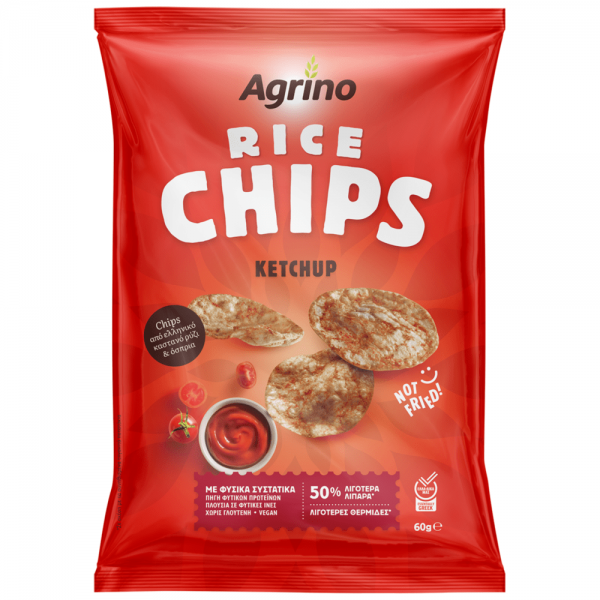 Chips Ρυζιού Ketchup Agrino 60gr