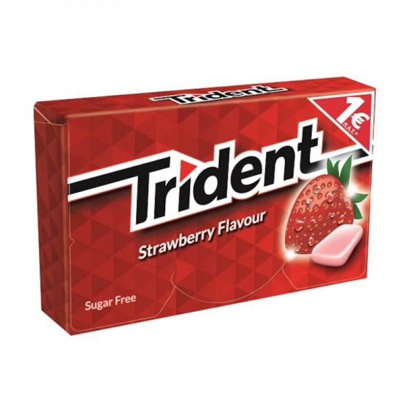 Τσίχλες Φράουλα Trident 23,8gr