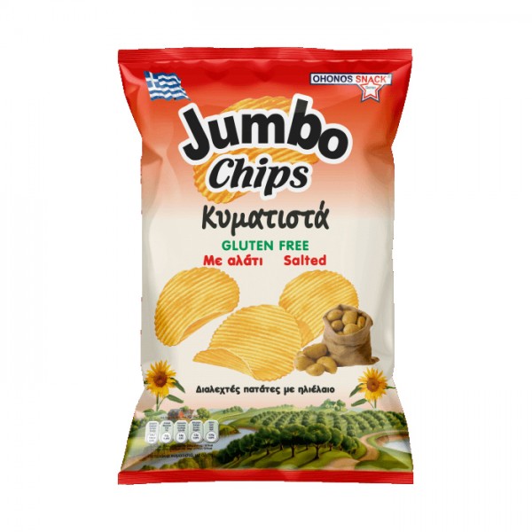 Jumbo chips κυματιστά με αλάτι -...